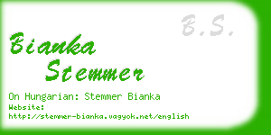 bianka stemmer business card